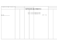 대차대조표 (계정식)